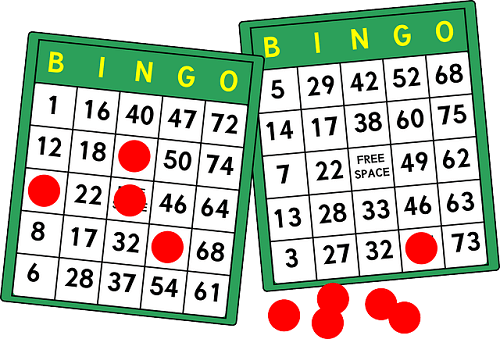 bingo cards with markers