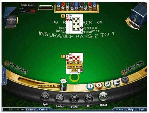 blackjack online table