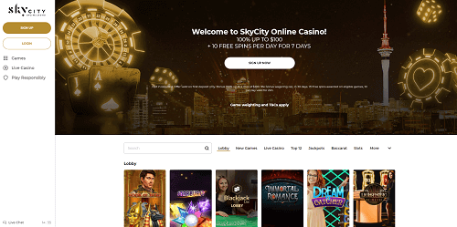 SkyCity online gambling site